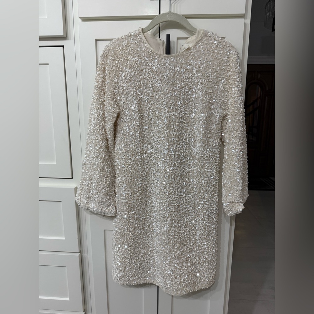 H&M White Sequin Dress